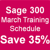 Upcoming Sage 300 training schedule for March 2018