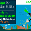 Sage 50 CA upcoming training schedule - July to September 2019