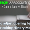 How to adjust opening balances after exiting History Mode in Sage 50 CA