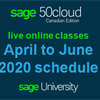 Sage 50 Online Training Schedule - April to June 2020
