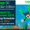 Sage 50 upcoming training schedule - August to September 2019