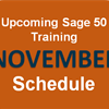 Upcoming Sage 50 Training Schedule for November 2017