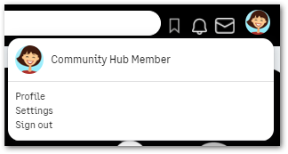 Sage - Community Hub - Member profile settings menu