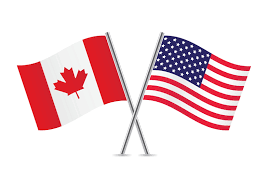 canada & us flags